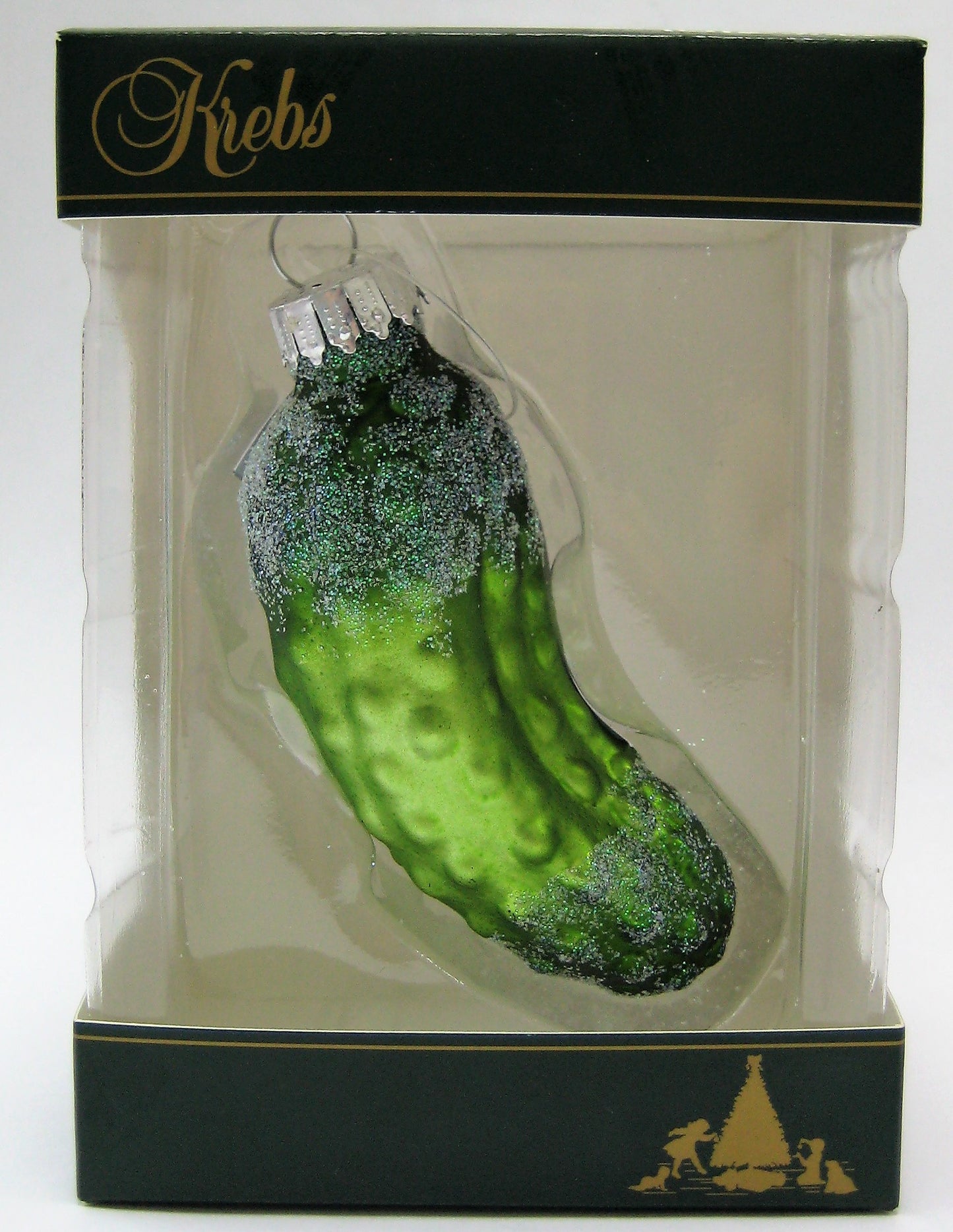 Glass Christmas Pickle Tree Decoration