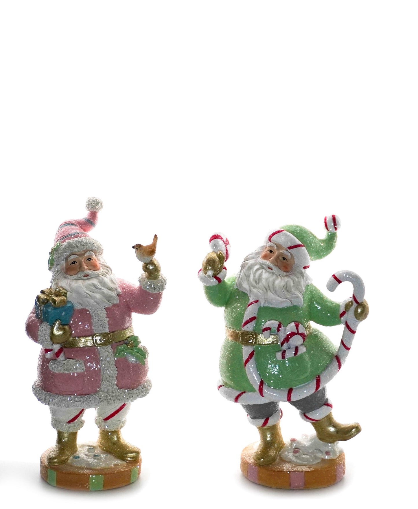 Frosted Santa Pastel Green