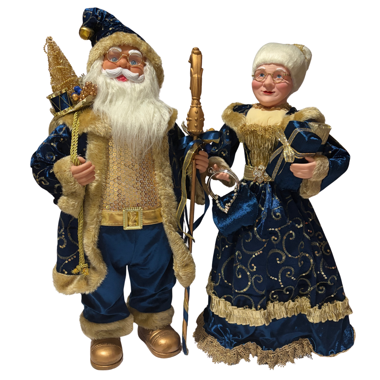 Royal Blue Musical Santa Claus