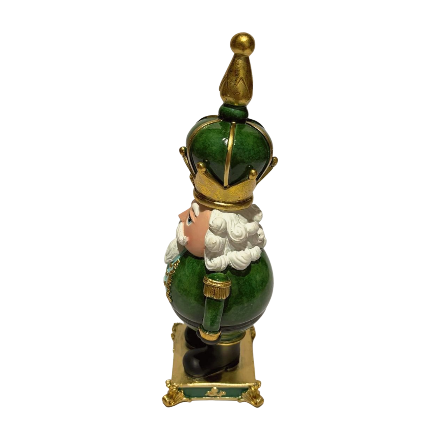Emerald Green and Gold Podgy Nutcracker