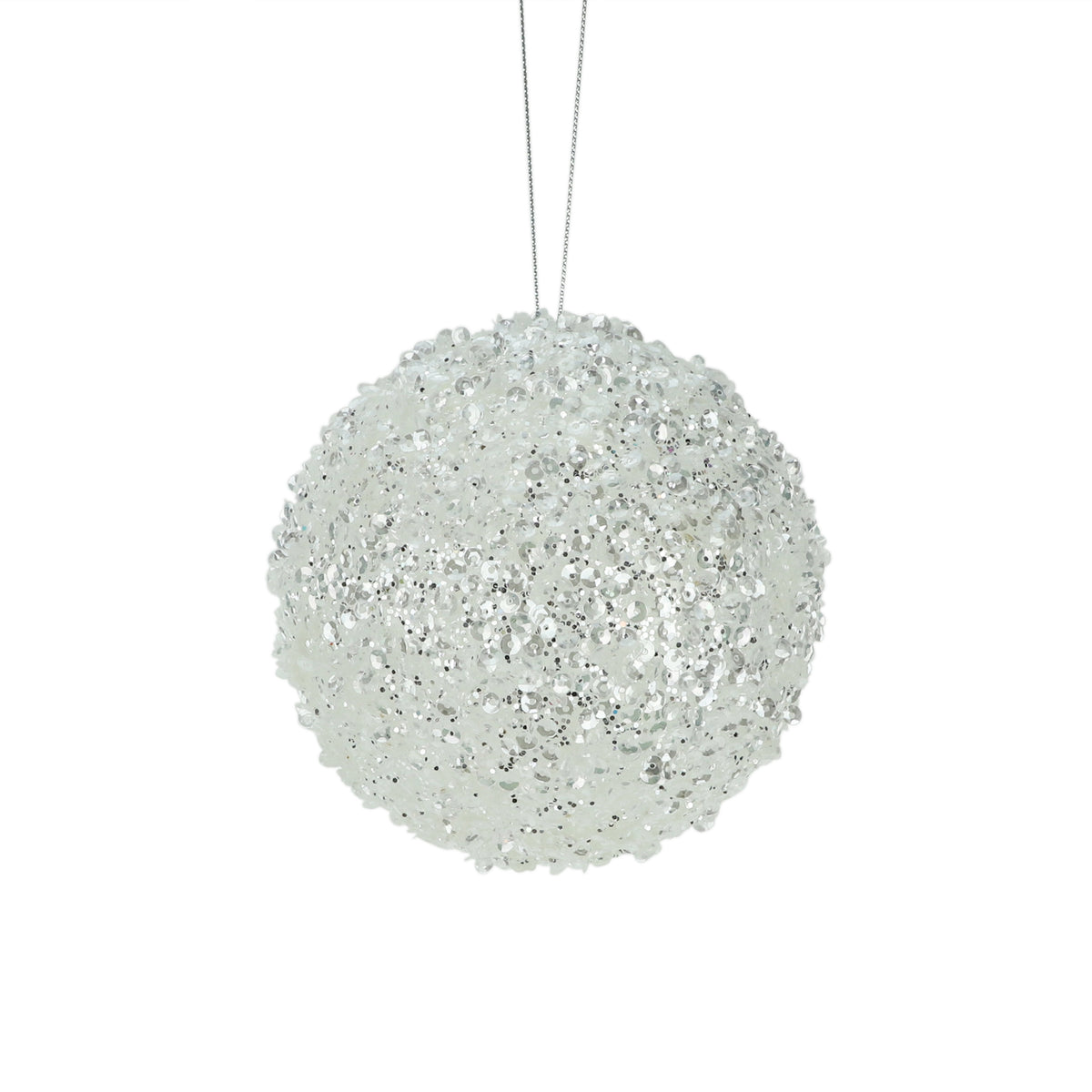 White Sequin Bauble