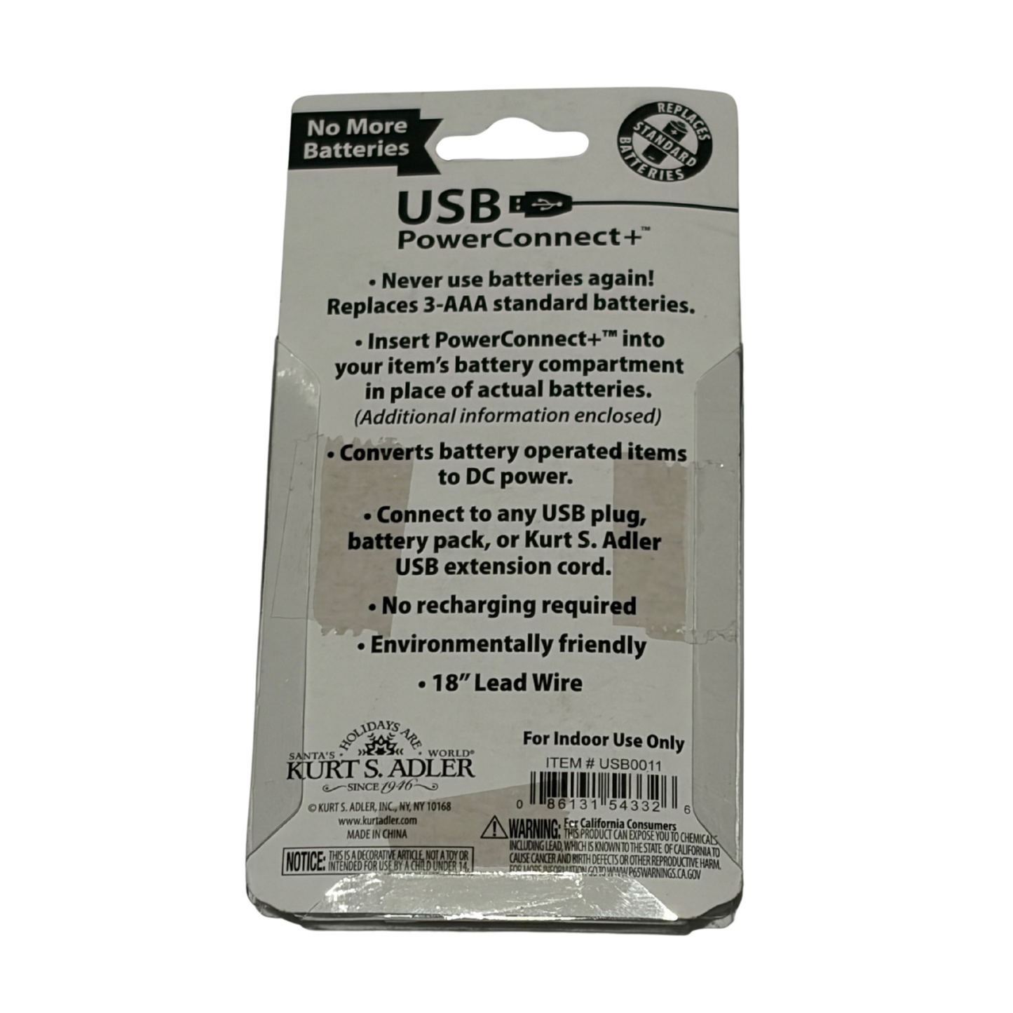 Kurt S. Adler USB PowerConnect+ packaging on a white background
