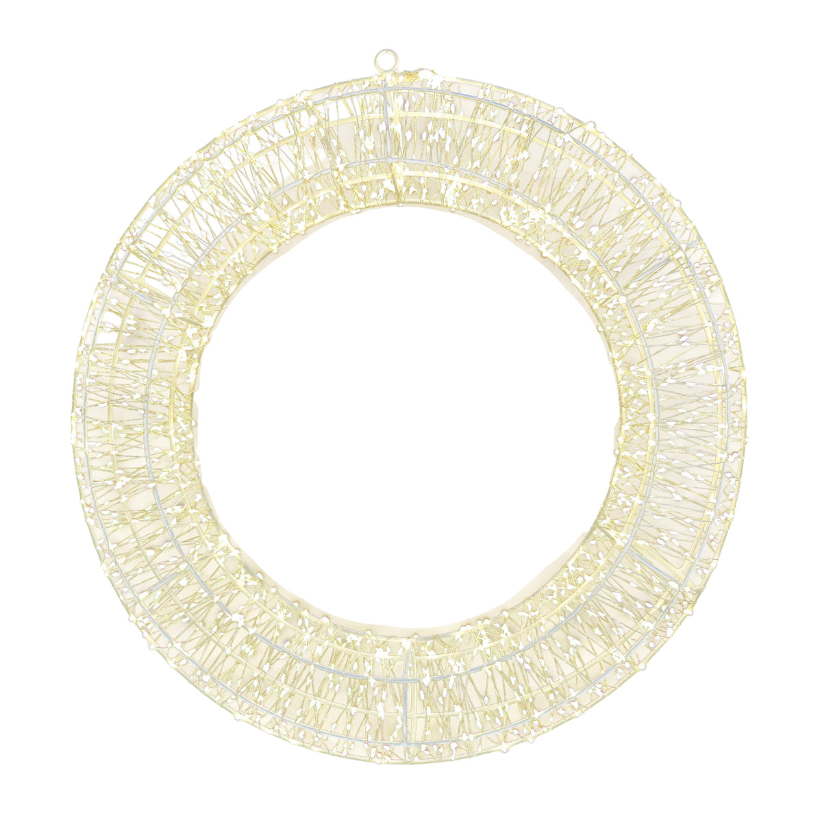 50cm Denmark LED wire wreath with 1440 warm white fairy lights and hanging loop