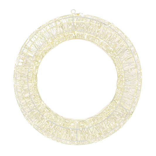 50cm Denmark LED wire wreath with 1440 warm white fairy lights and hanging loop