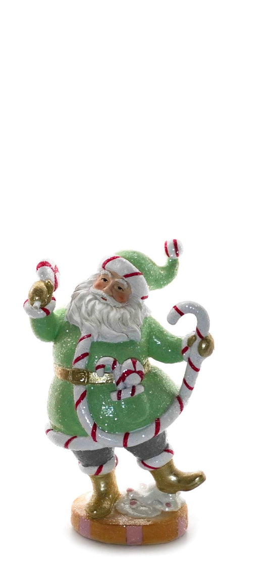 Frosted Santa Pastel Green