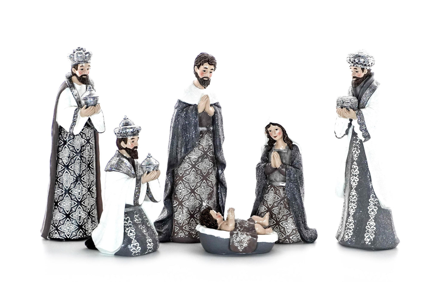 Nativity 6 Piece Medium Set - Silvershell