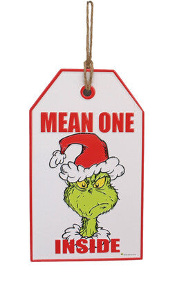 Door Hanger Sign Mean One