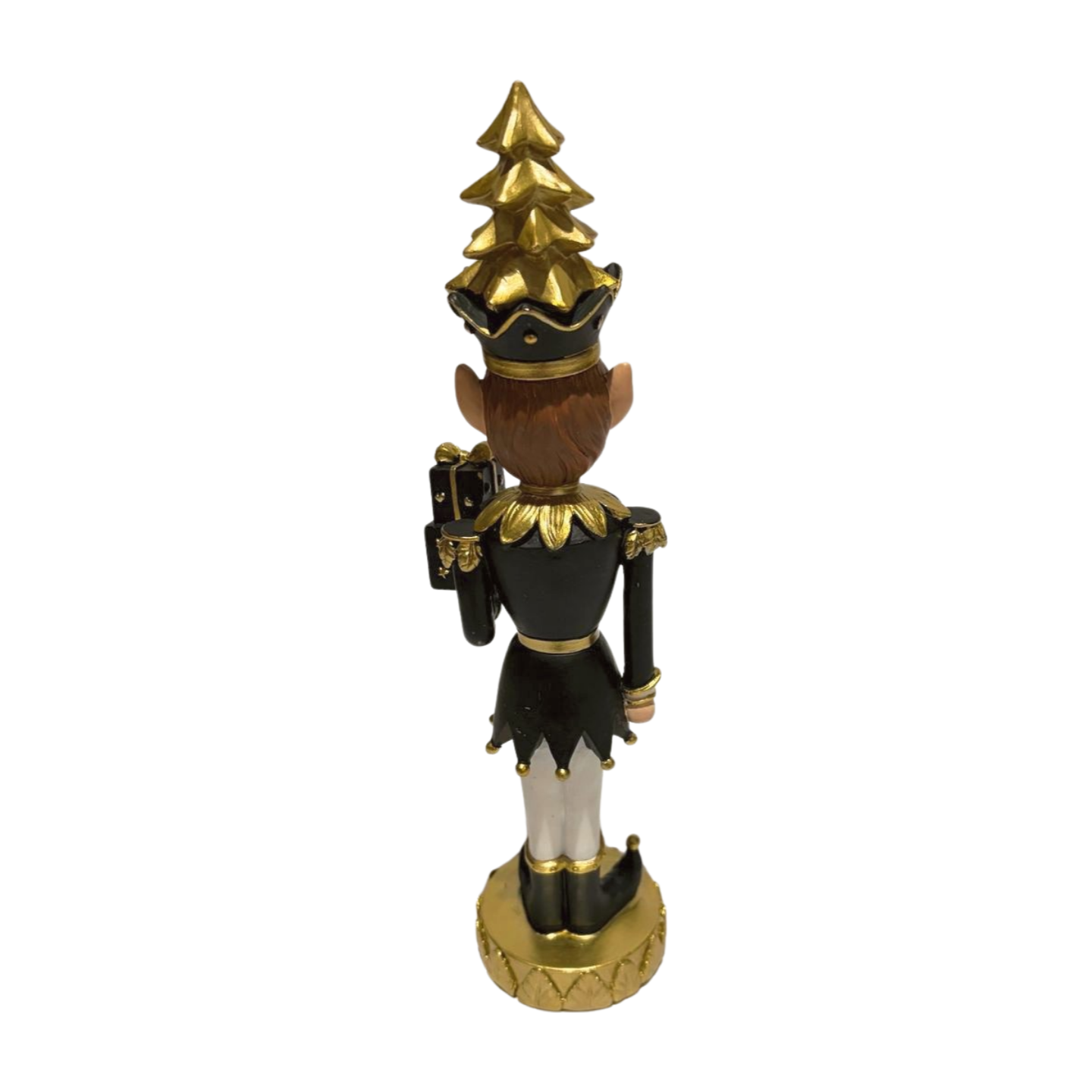 Black and Gold Elf with a Gift