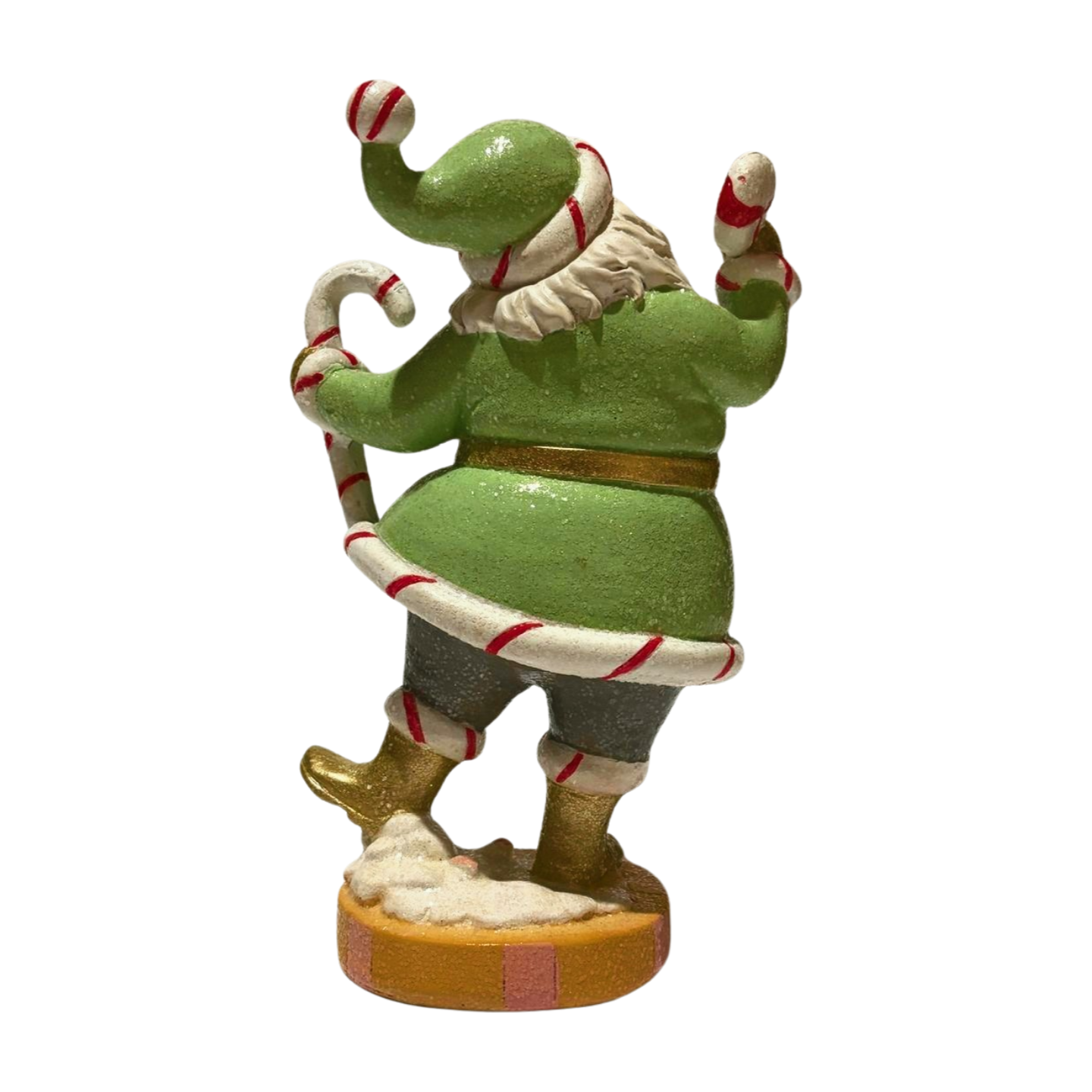 Candy Cane Santa Figurine