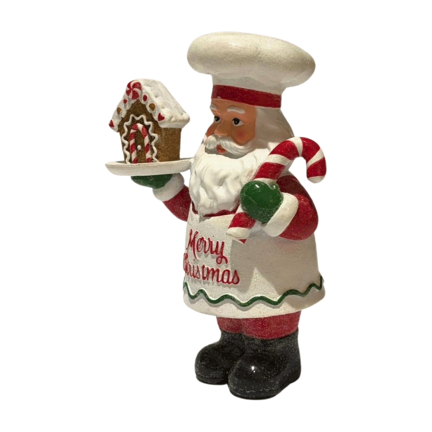 Chef Santa with Gingerbread House