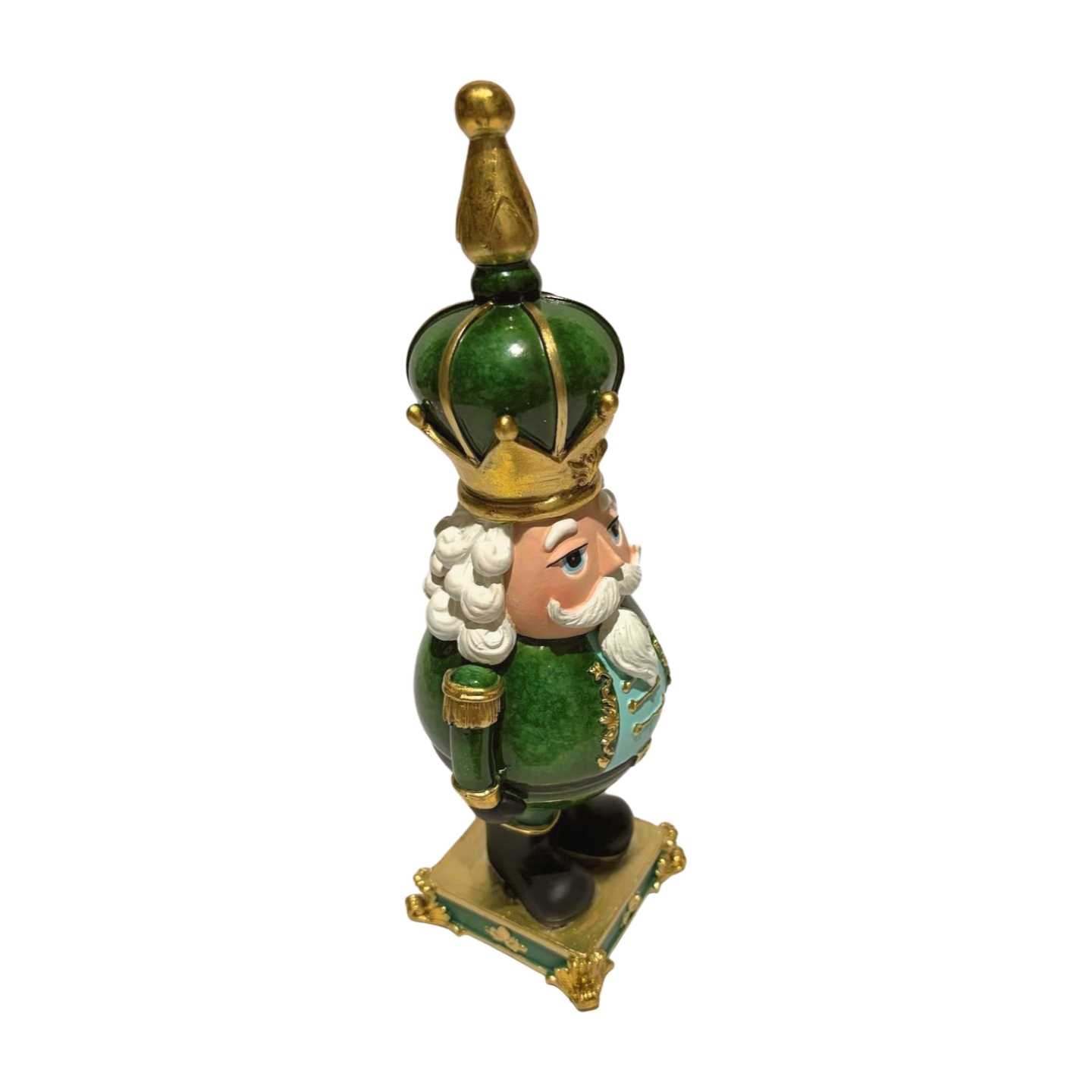 Emerald Green and Gold Podgy Nutcracker