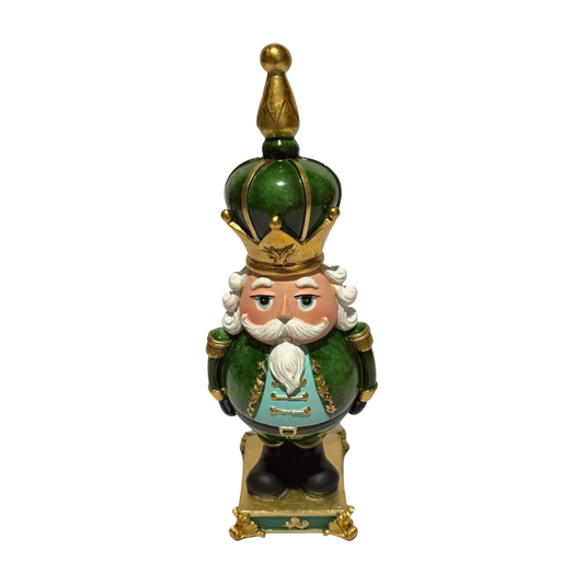 Emerald Green and Gold Podgy Nutcracker