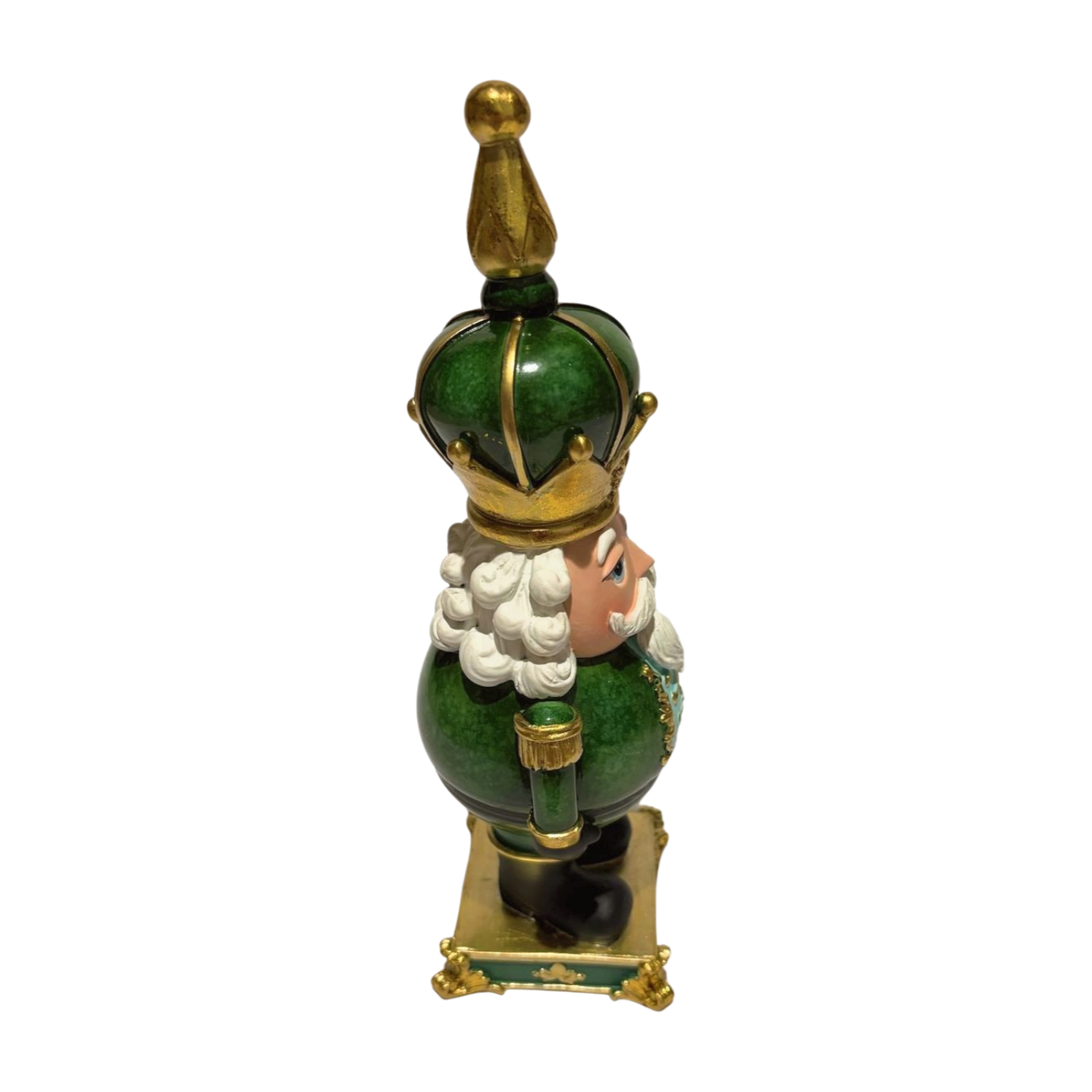 Emerald Green and Gold Podgy Nutcracker