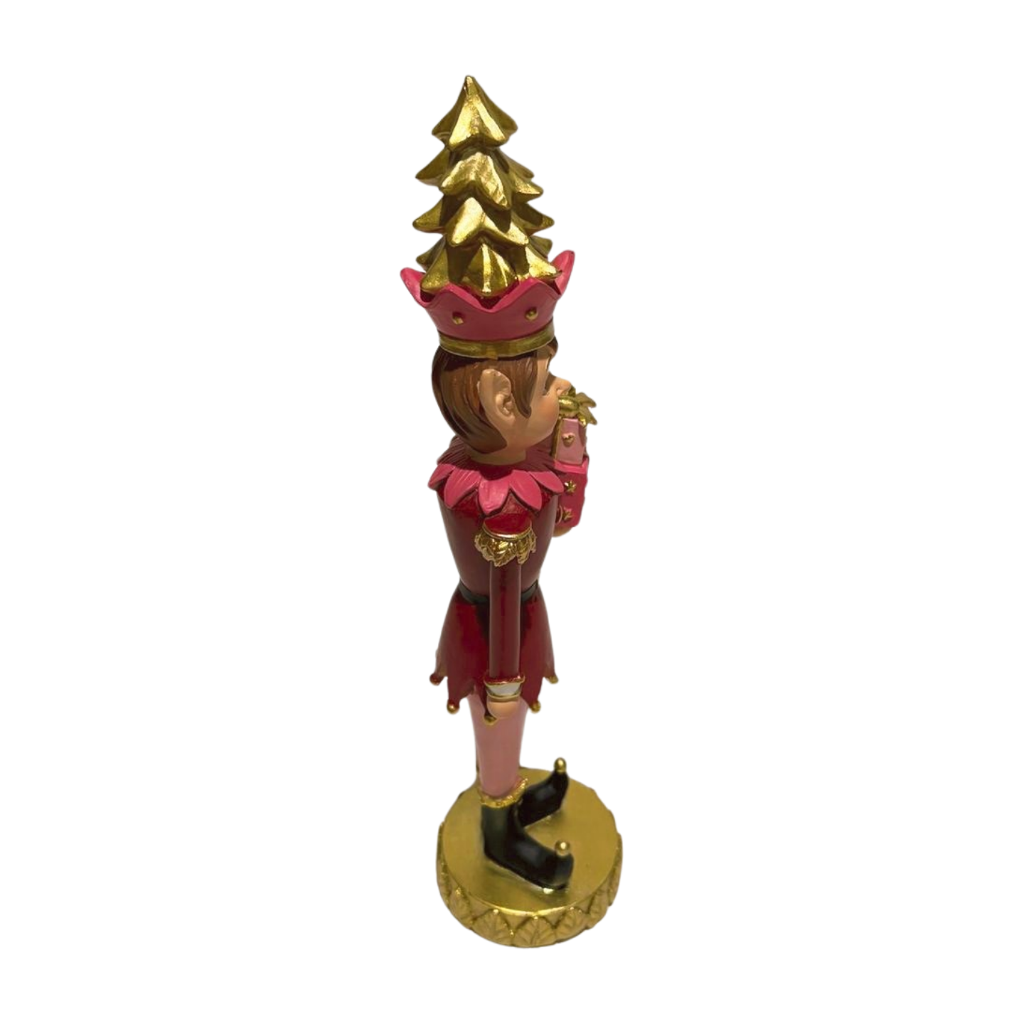 Festive Pink and Gold Christmas Elf