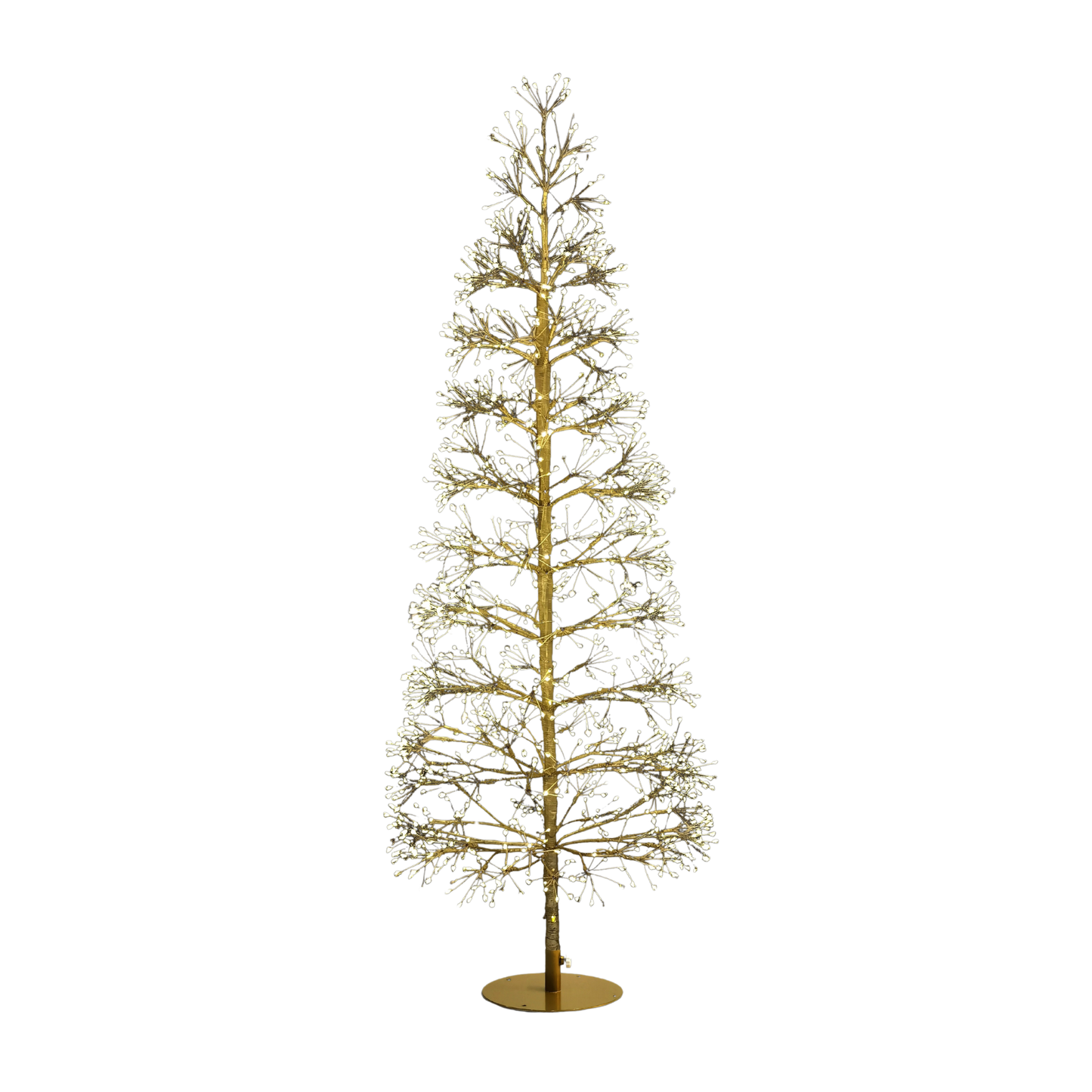 Decorative gold tree with a white background