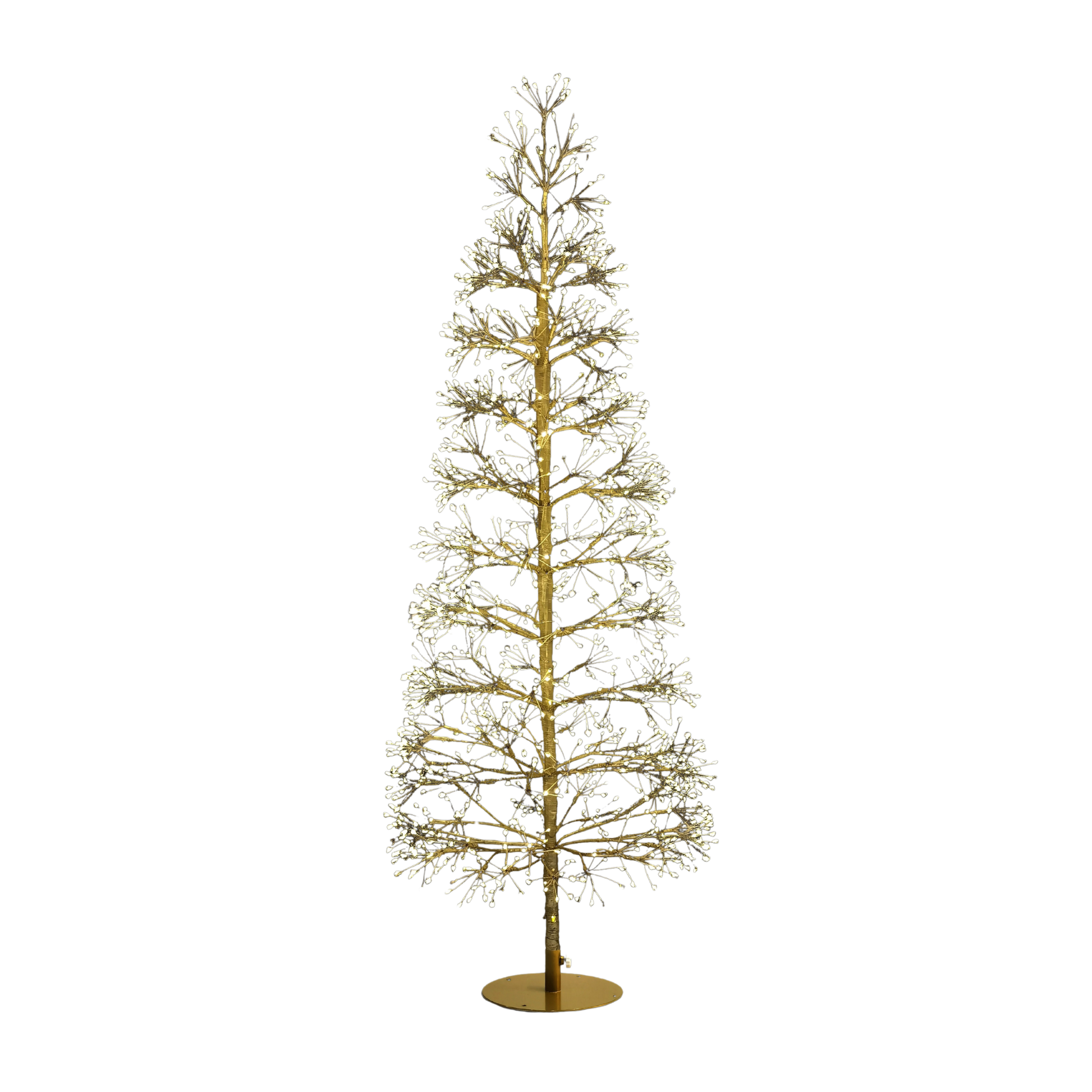 Decorative gold tree with a white background