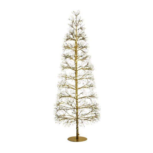 Decorative gold tree with a white background
