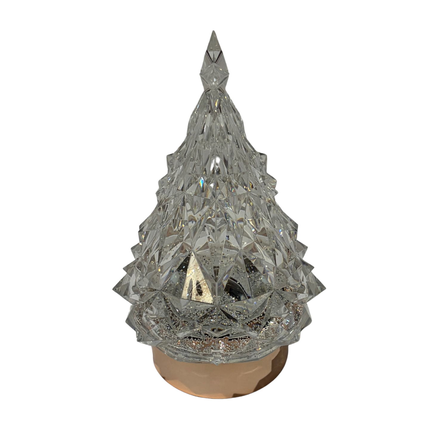 Decorative crystal Christmas tree on a white background