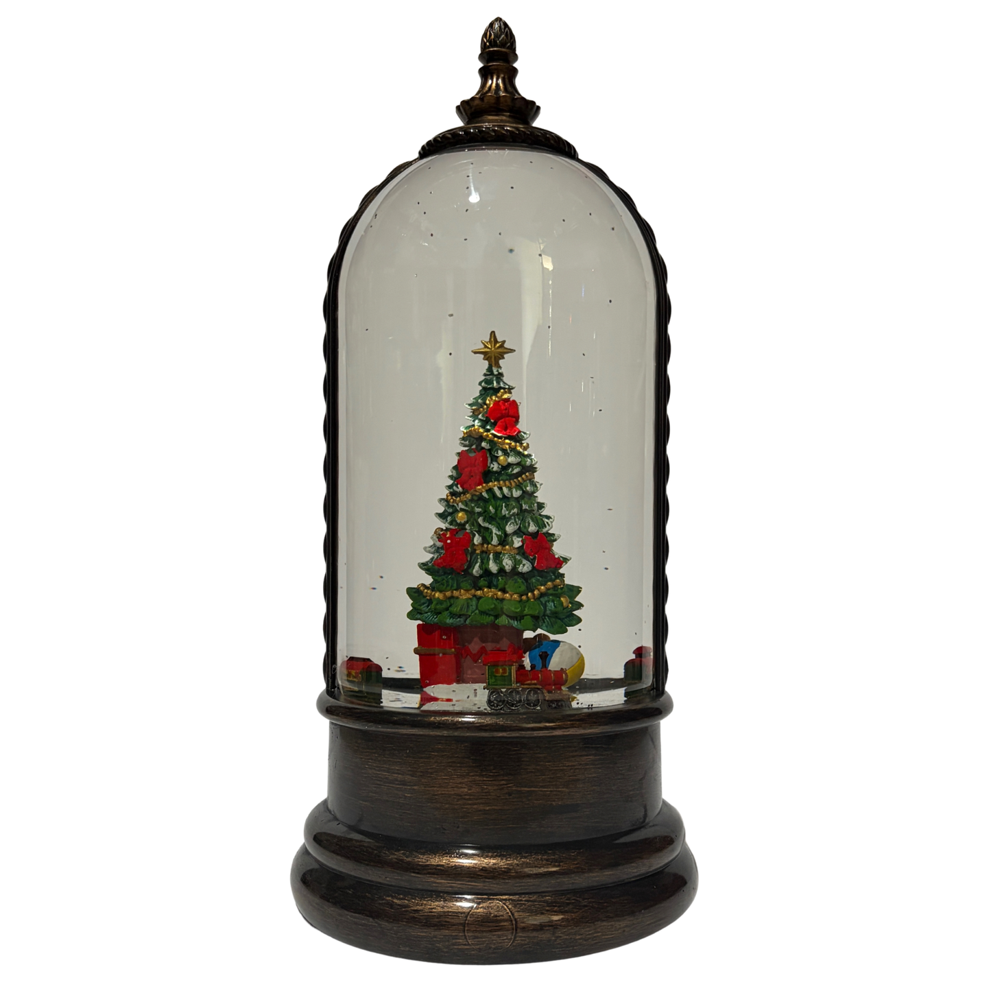 Light Up Nutcracker and Christmas Tree Dome