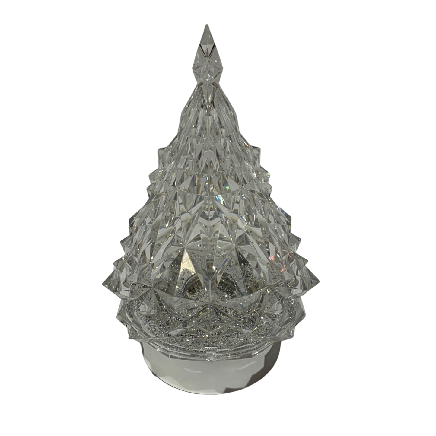 Decorative crystal Christmas tree on a white background