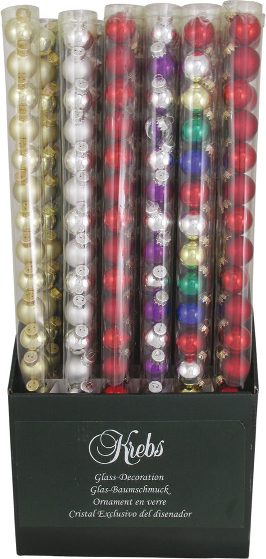 Miniature Round Glass Baubles