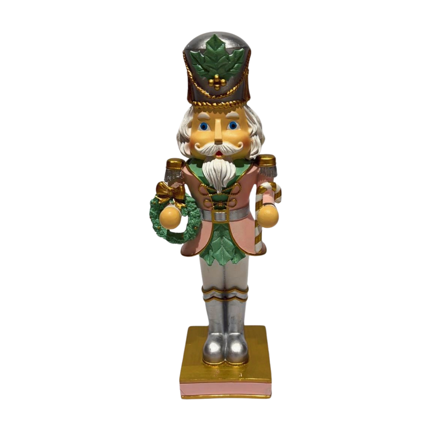 Pastel Nutcracker with a Wreath