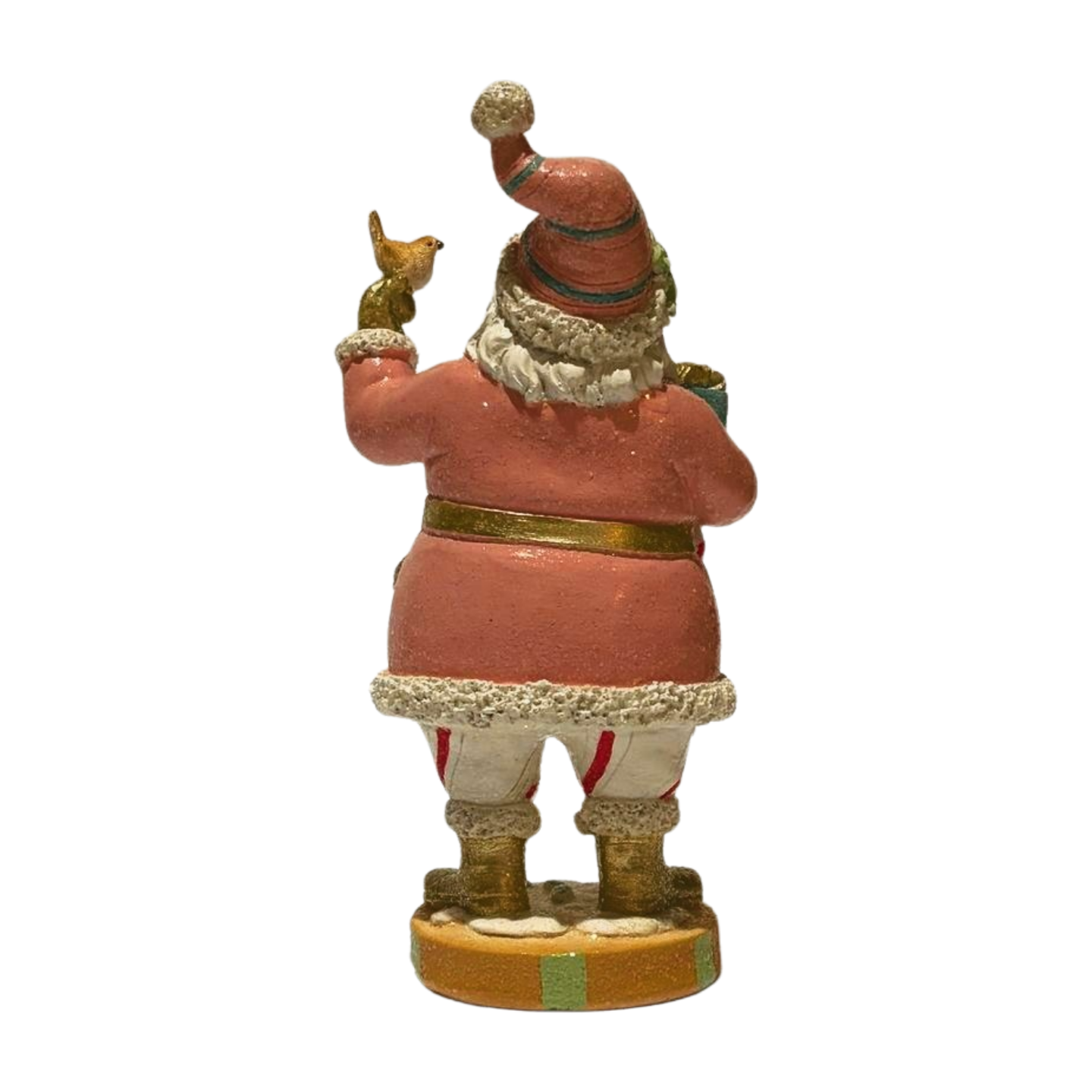 Pastel Pink Santa Figurine