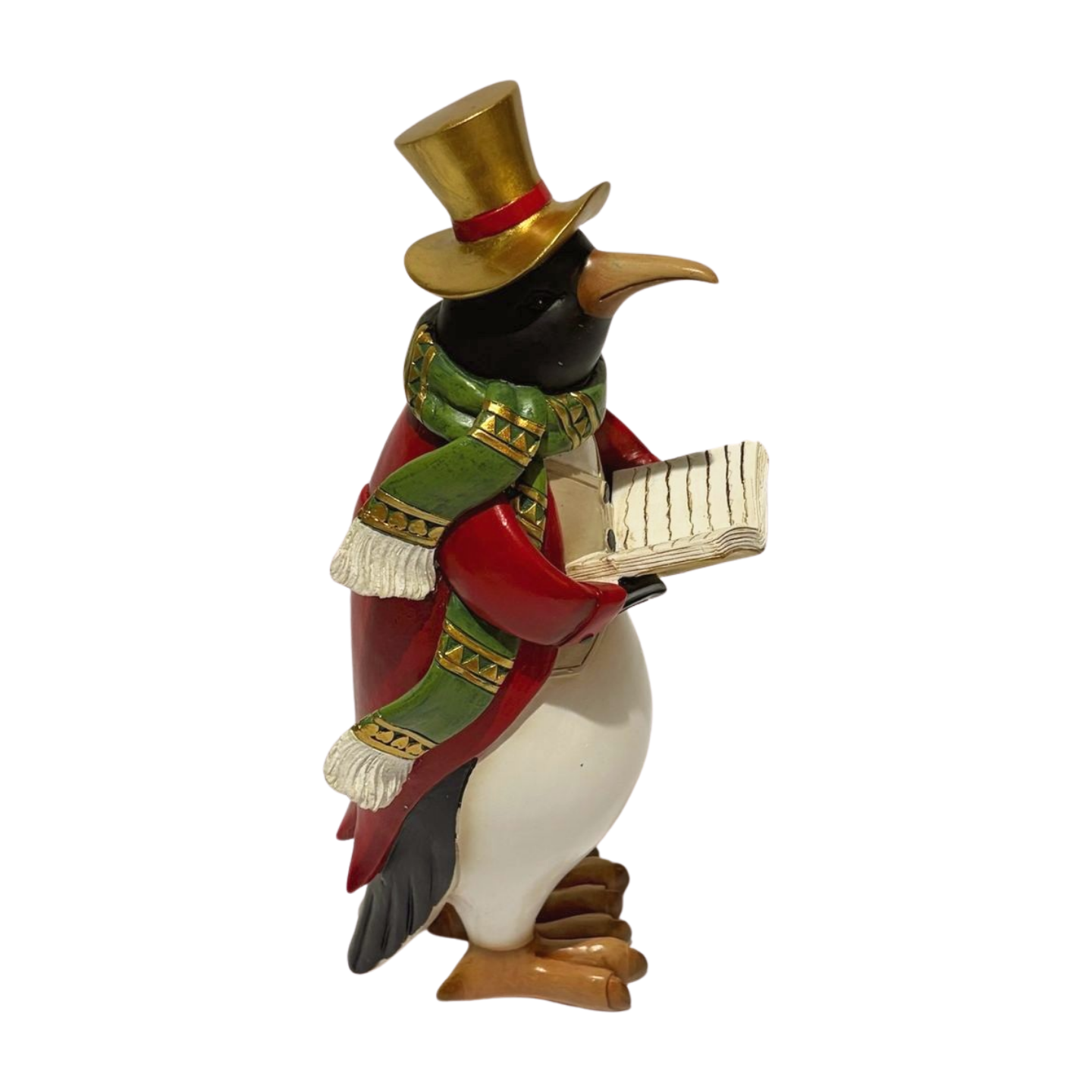 Penguin with Songbook Christmas Figurine