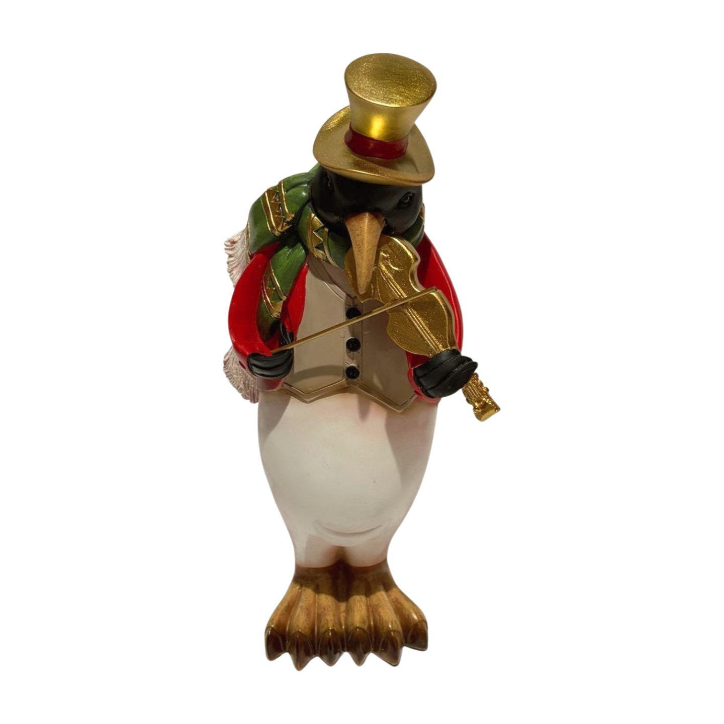 Penguin with Violin Christmas Figurine