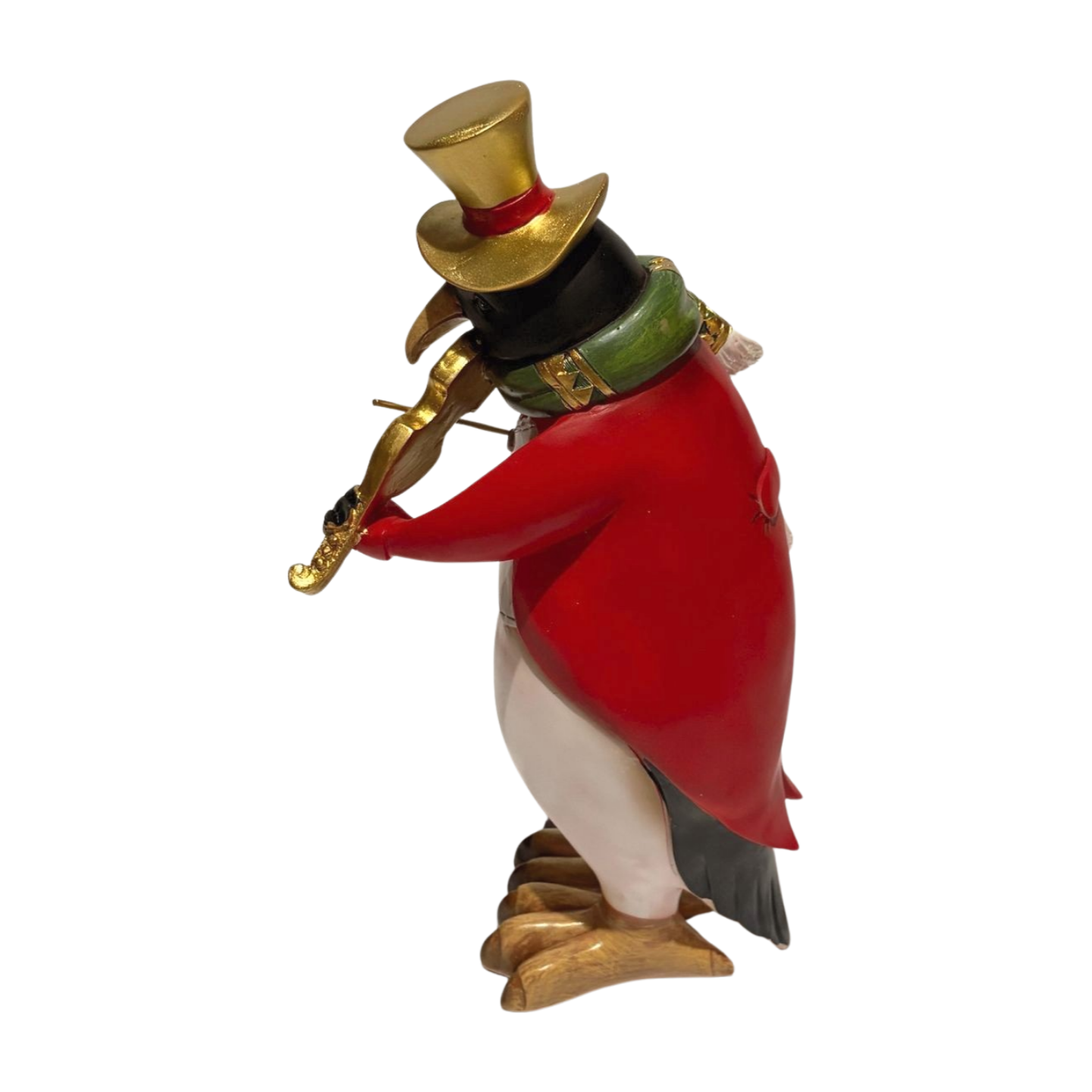 Penguin with Violin Christmas Figurine