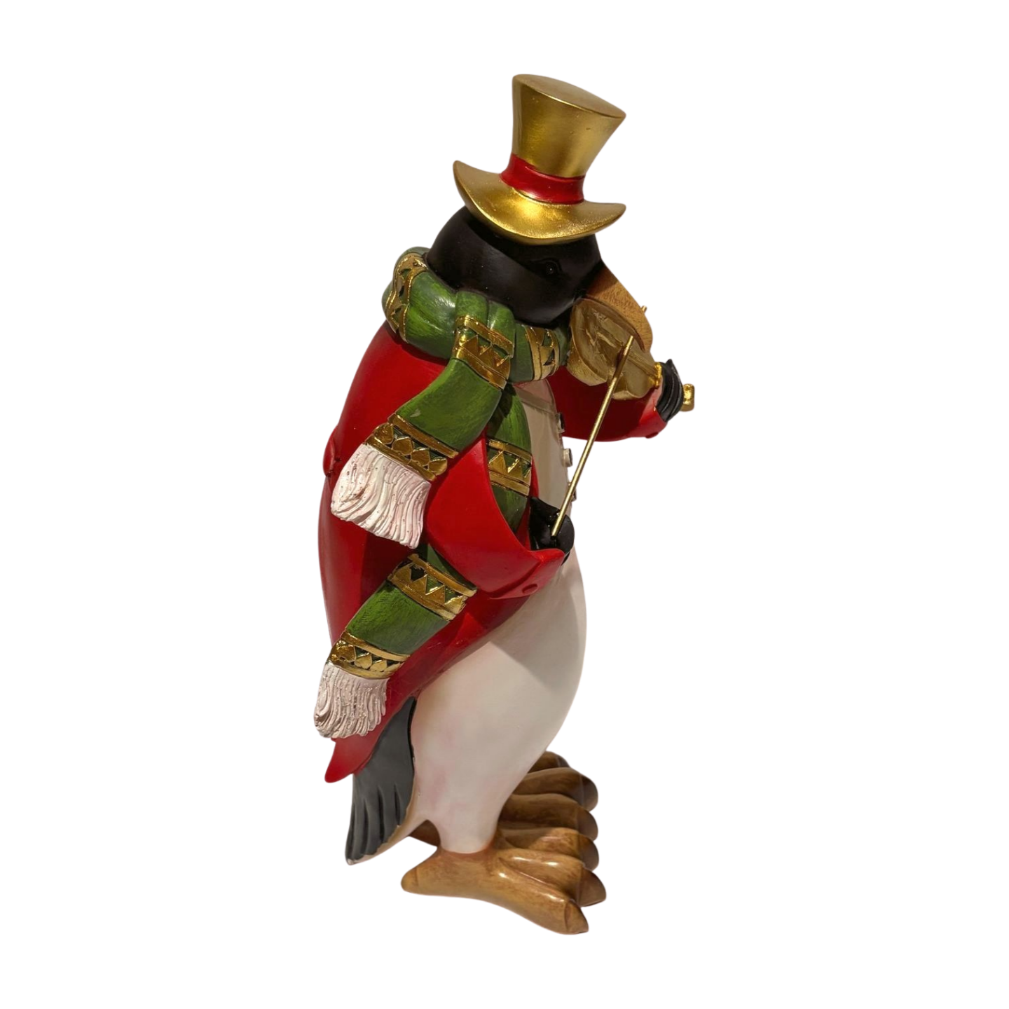 Penguin with Violin Christmas Figurine