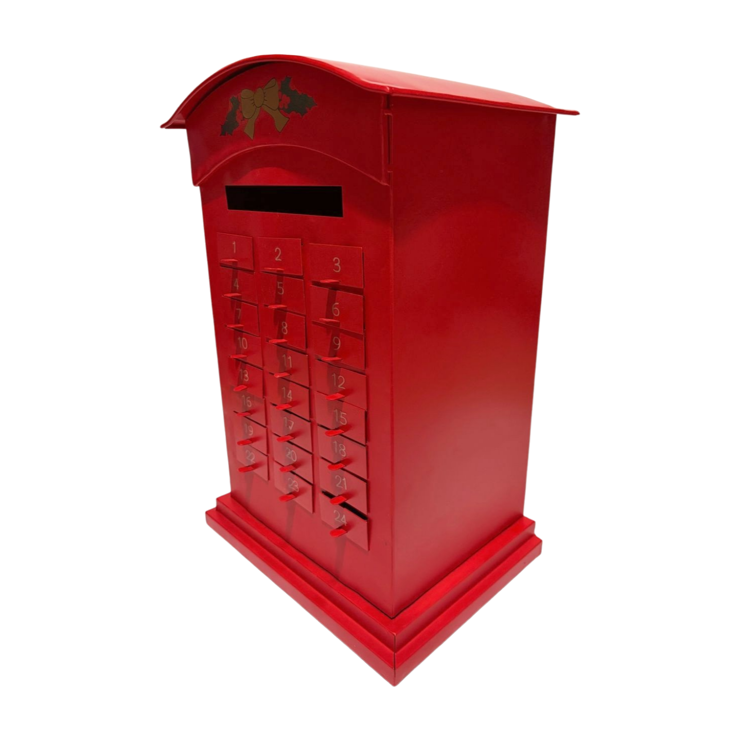 Red Metal Postbox Advent Calendar