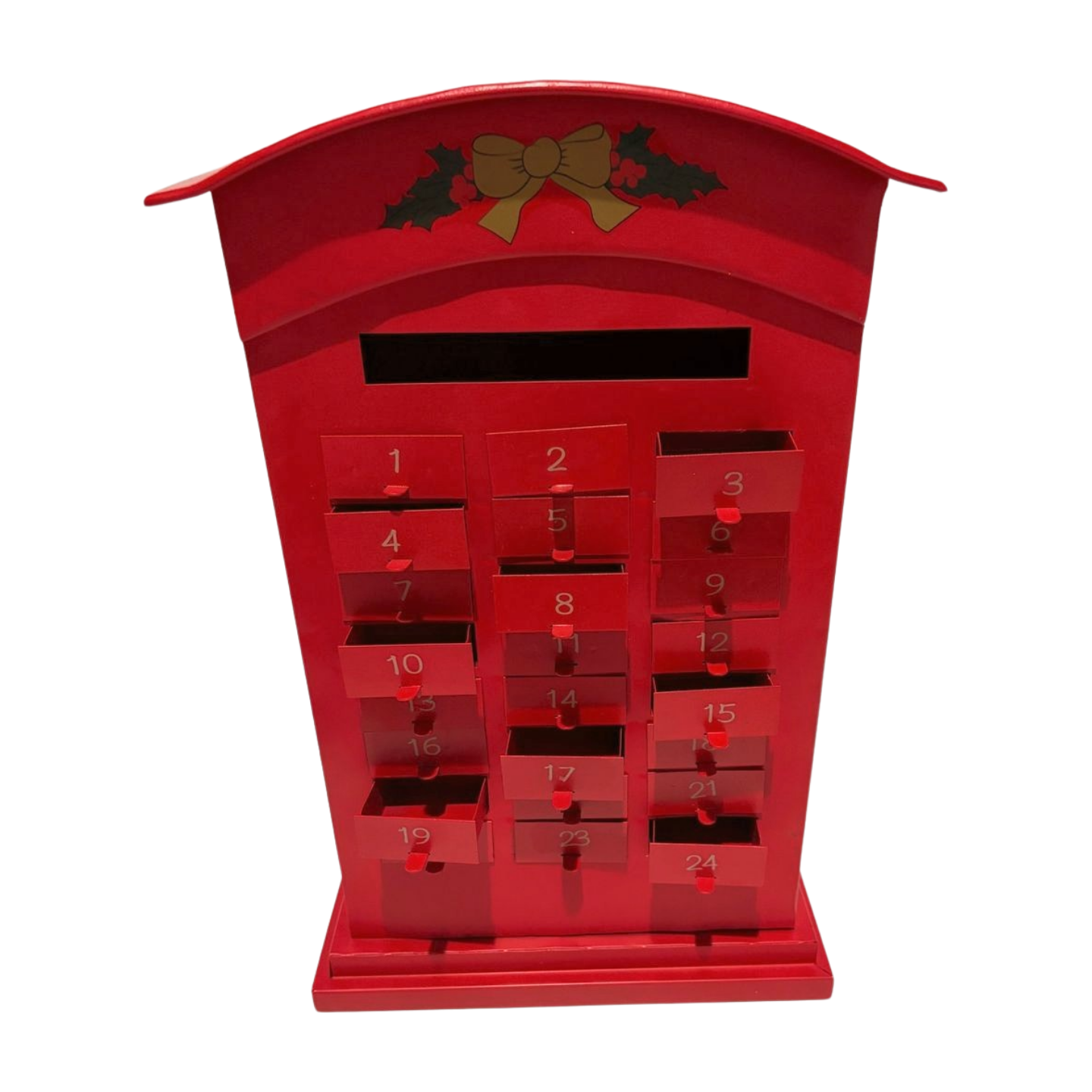 Red Metal Postbox Advent Calendar