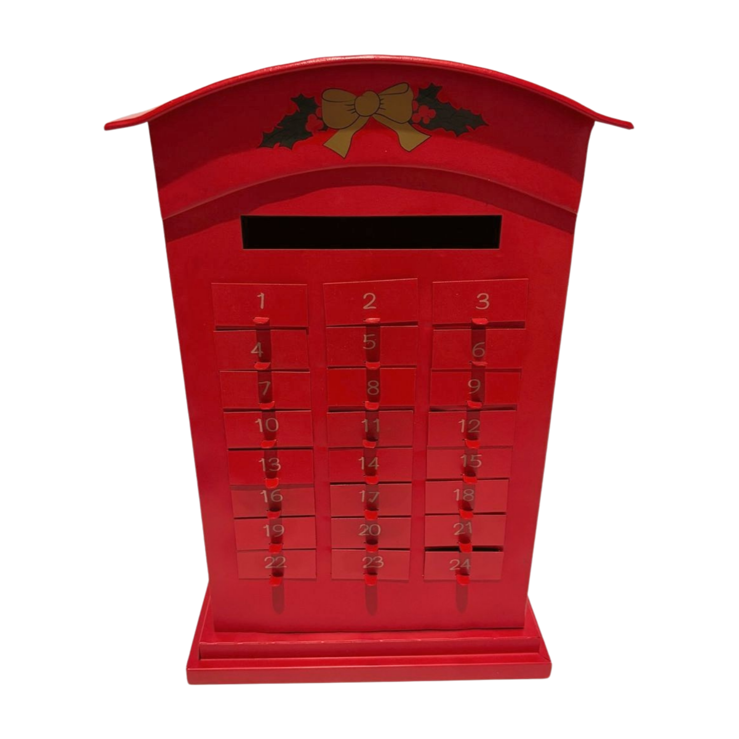 Red Metal Postbox Advent Calendar
