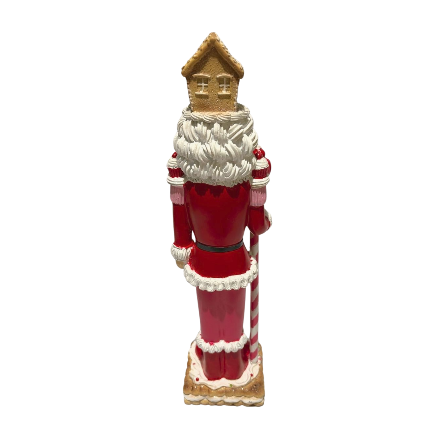 Red Nutcracker with a Gingerbread House