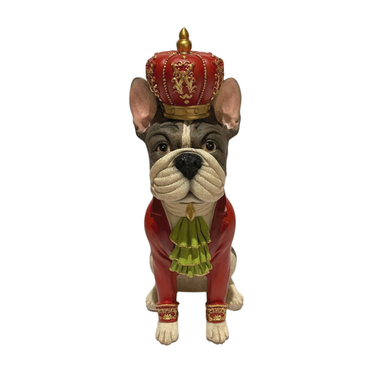 Regal French Bulldog wearing a Crown
