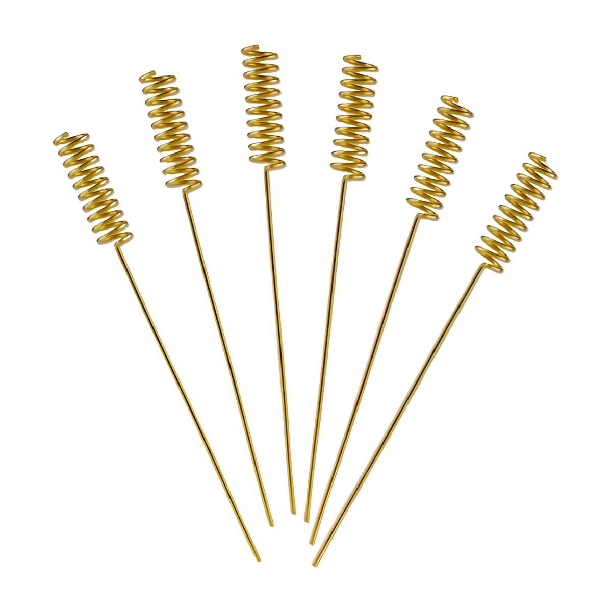 Set of 6 gold coil Scentsicles Scenter Stakes fanned out