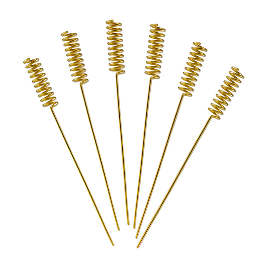 Set of 6 gold coil Scentsicles Scenter Stakes fanned out