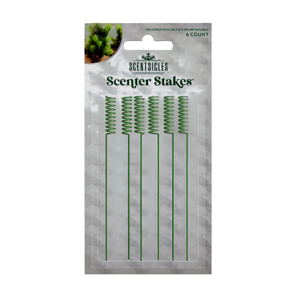 Scentsicles green Scenter Stakes, pack of 6, in retail packaging