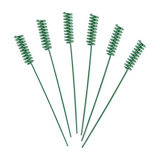 Set of 6 green coil Scentsicles Scenter Stakes fanned out