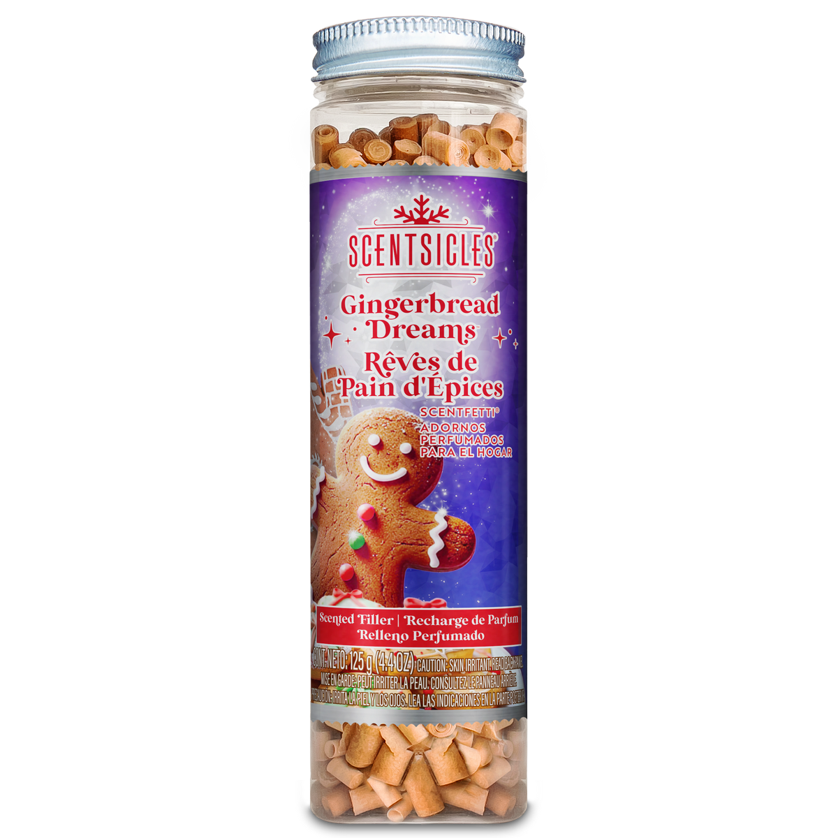 Scentsicles Gingerbread Dreams scented filler jar, front label