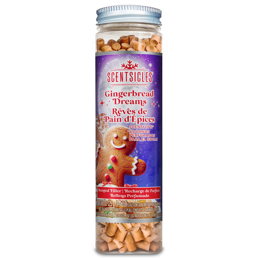Scentsicles Gingerbread Dreams scented filler jar, front label
