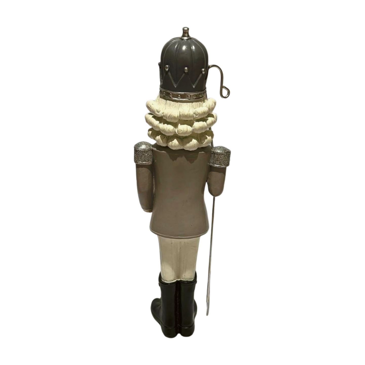 Silver Nutcracker Soldier with a Staff