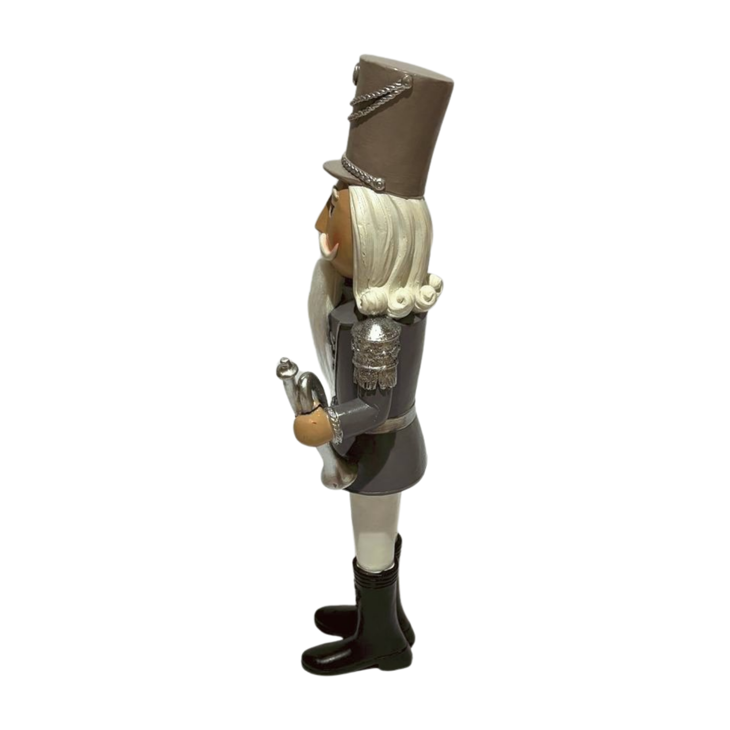 Silver Nutcracker Soldier with Trumpet