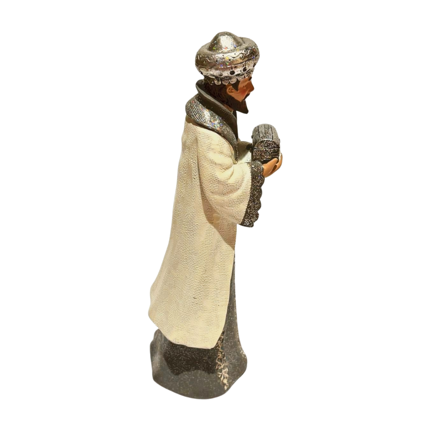 Silver and White Nativity Scene