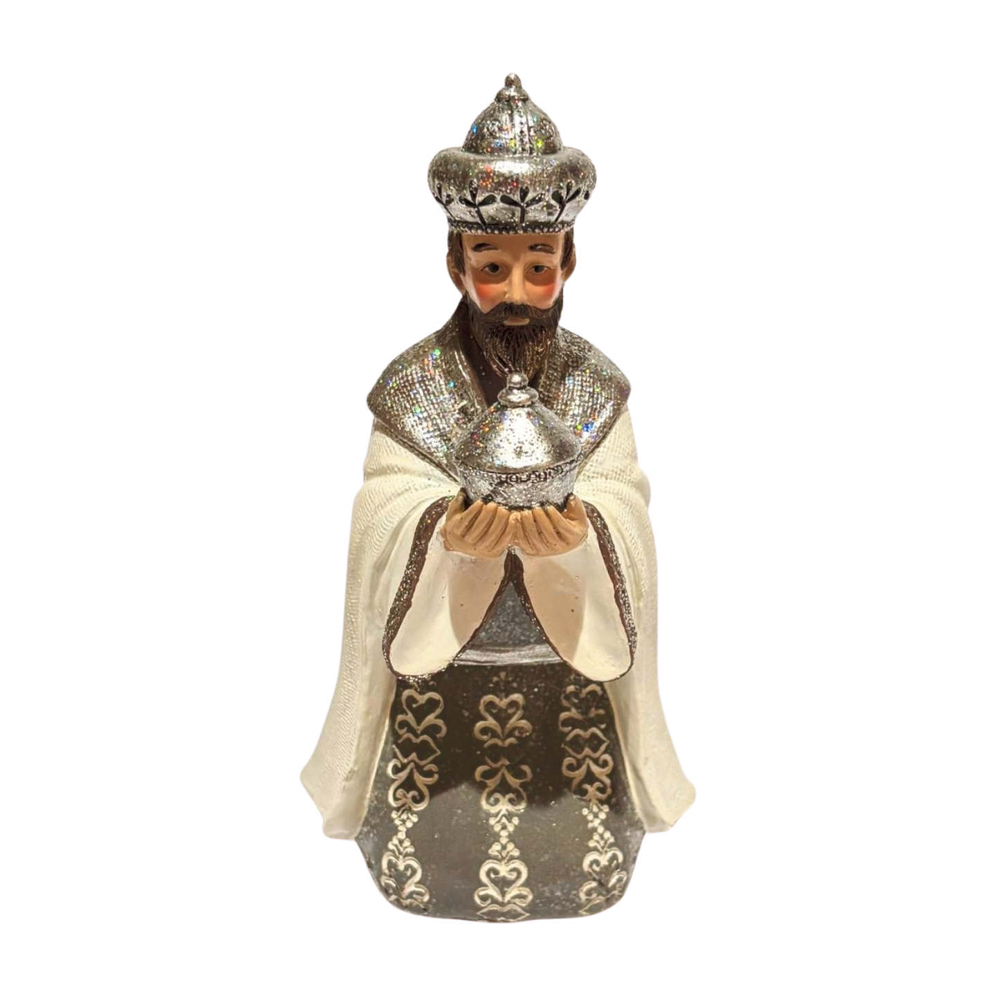 Silver and White Nativity Scene