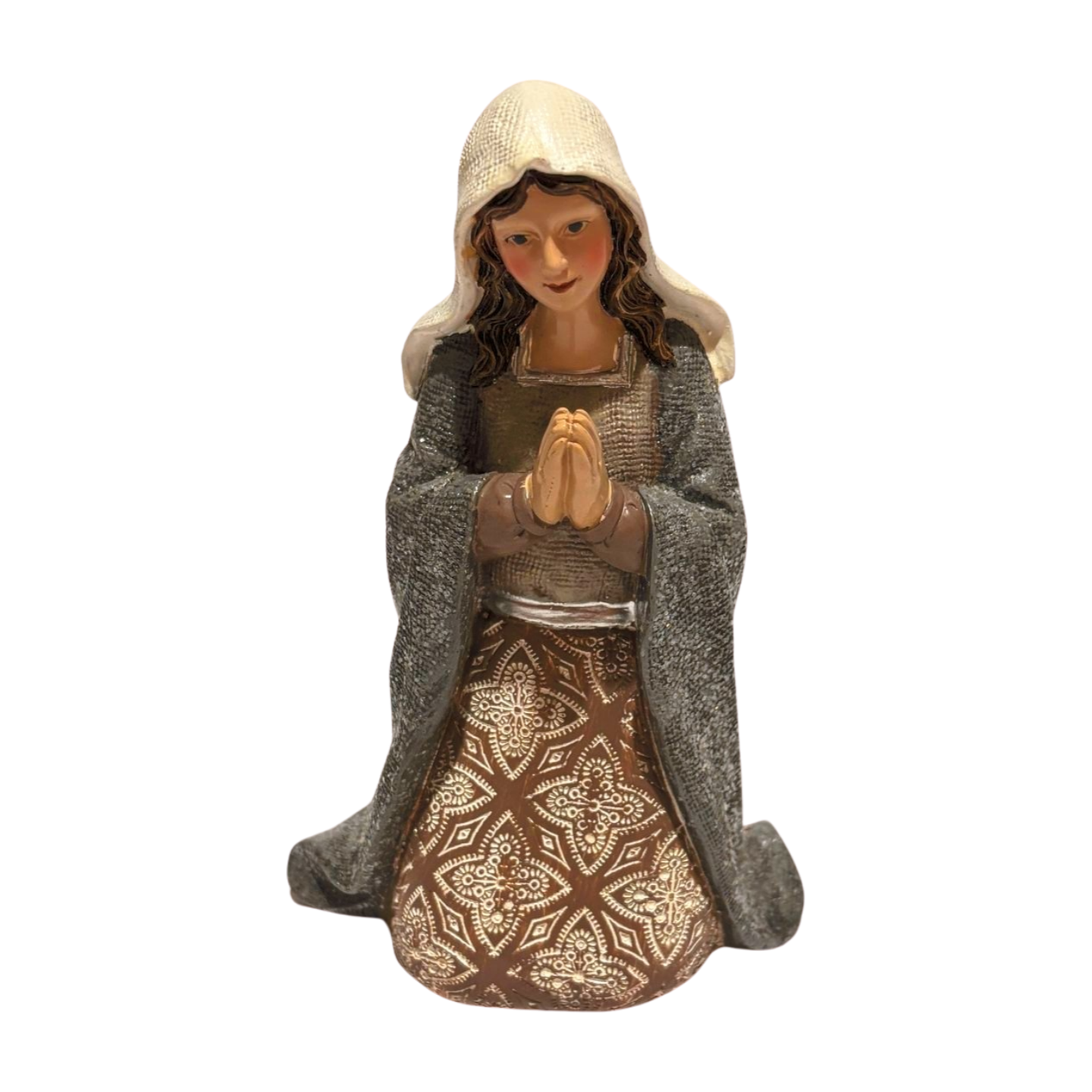 Silver and White Nativity Scene
