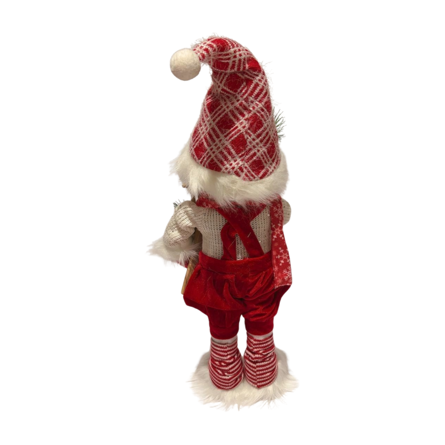 Snowman Boy with Red Hat and Skis