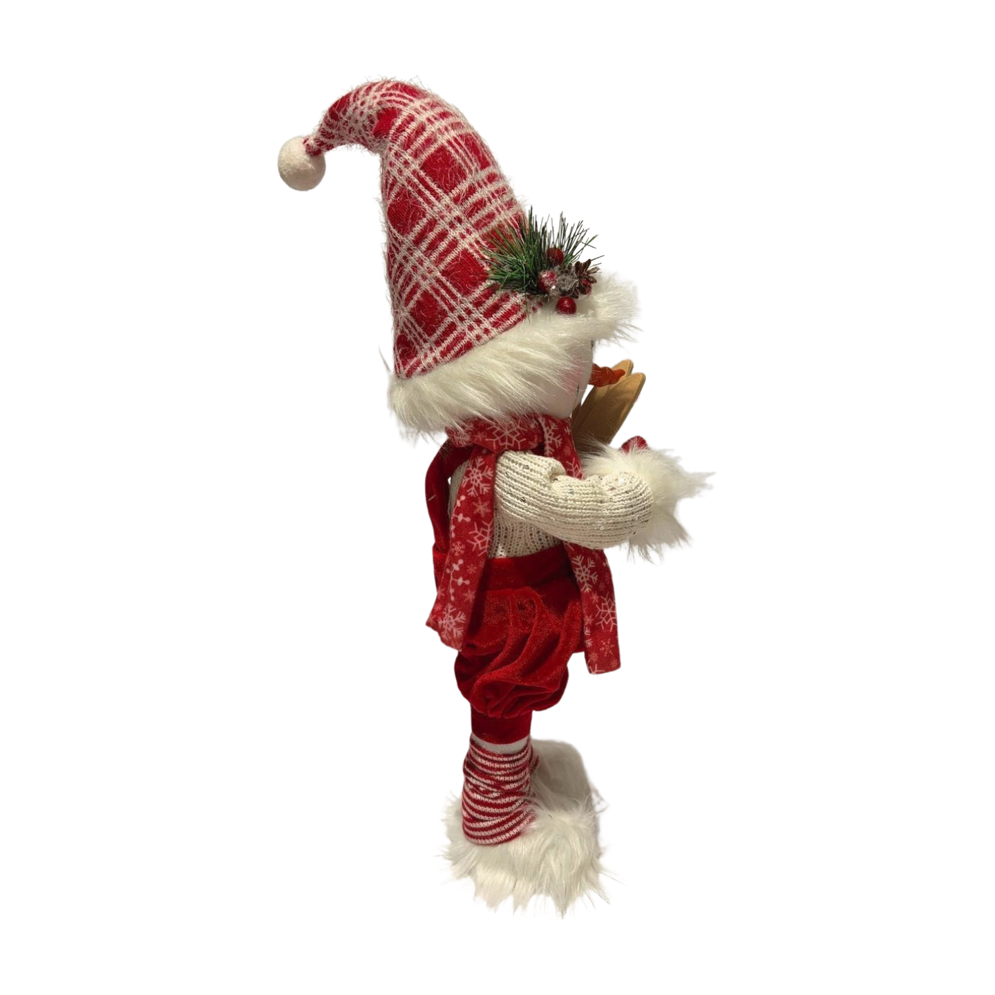 Snowman Boy with Red Hat and Skis
