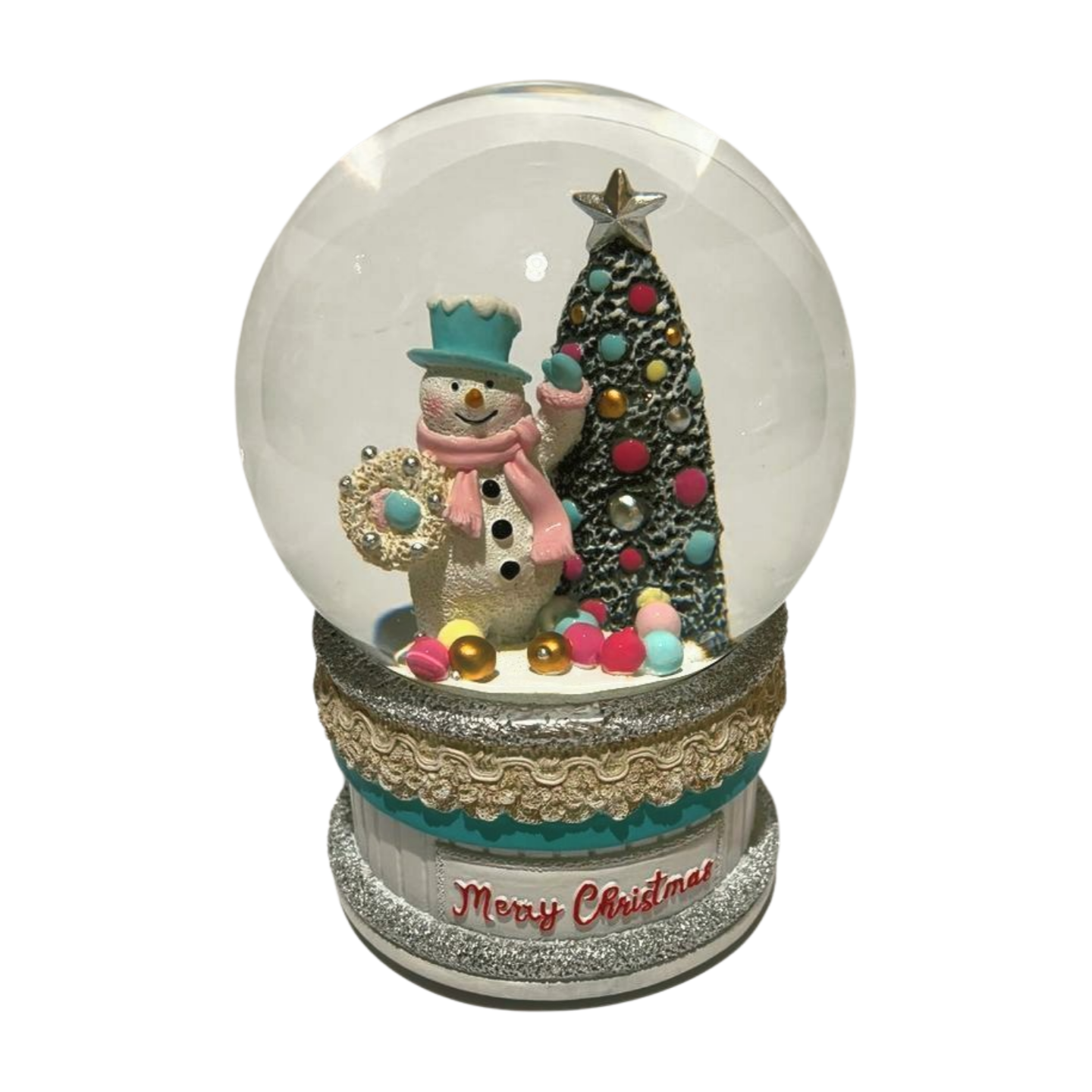 Snowman and Christmas Tree Snow Globe
